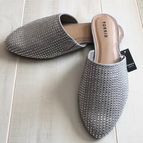 ✨SOLD✨Torrid Taupe Rhinestone Mule 10 - Picture 5 of 5